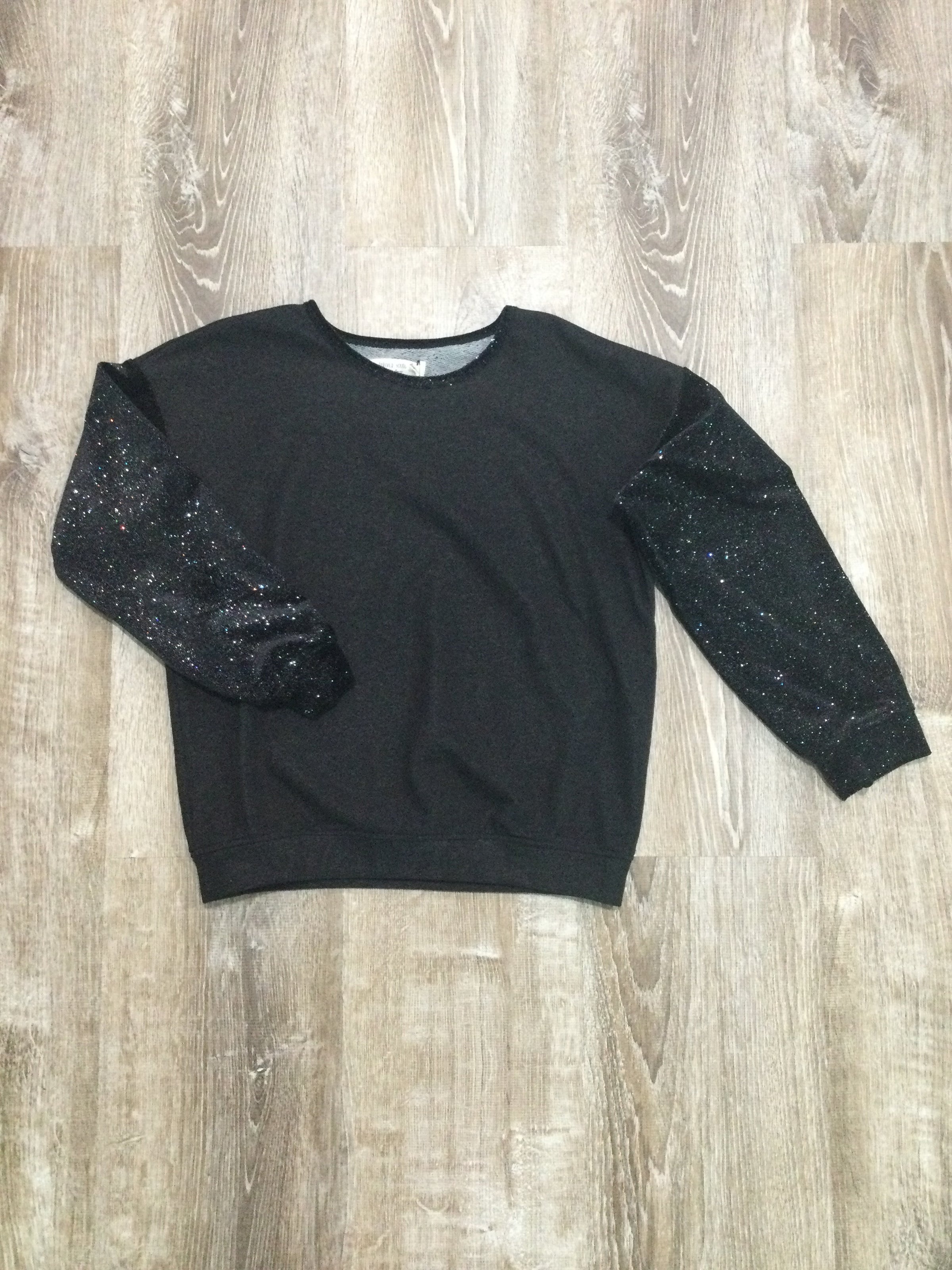 Black 2025 sparkle sweatshirt